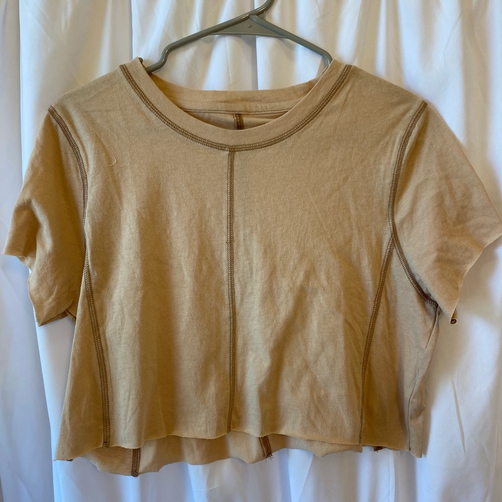 Light brown pacsun cropped tee